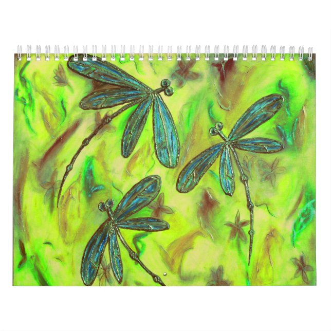 Heavenly Dragonflies On a Starry Sky Calendar (Cover)