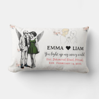 Heavenly Duo Cherubs – Kawaii Angel  Throw Pillow