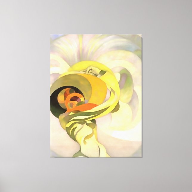 Heavenly Floral Abstract Calla Lily Personificatio Canvas Print (Front)