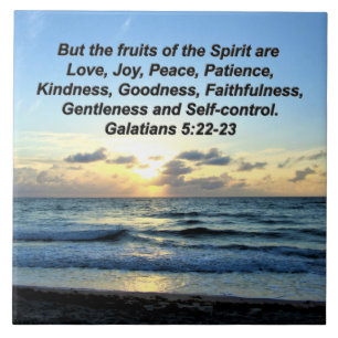 HEAVENLY GALATIANS FRUIT OF THE SPIRIT DESIGN CERAMIC TILE
