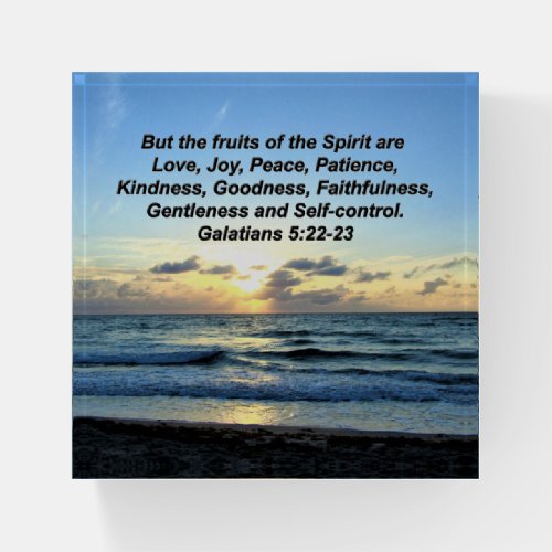 HEAVENLY GALATIANS FRUIT OF THE SPIRIT DESIGN PAPERWEIGHT