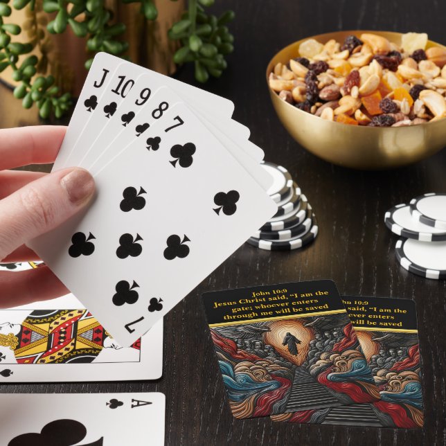 Heavenly Gate with Jesus Poker Cards (In Situ)