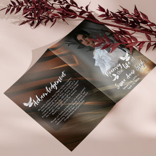 Heavenly Gates Celebration of Life Funeral Program Flyer