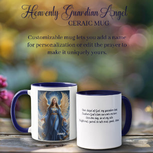 Heavenly Guardian Angel With Blue Gown  Mug
