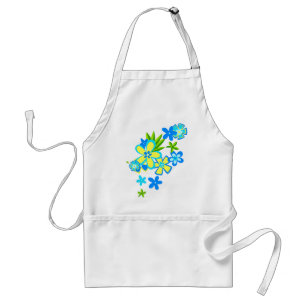 Heavenly Hula Flowers Chef's Apron