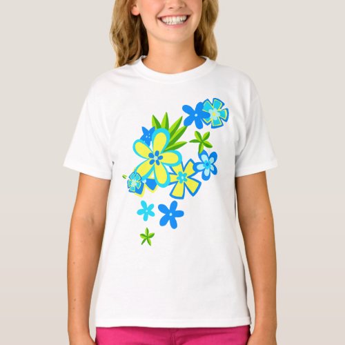 Heavenly Hula Hawaiian Flowers T_Shirt