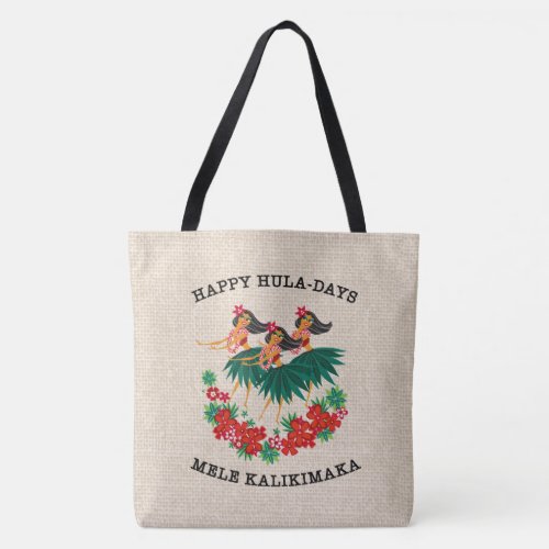 Heavenly Hula Holiday Hawaiian Hula Girl Beach Bag