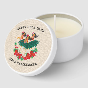 Heavenly Hula Holiday Hawaiian Hula Girls Mini Candle Favors