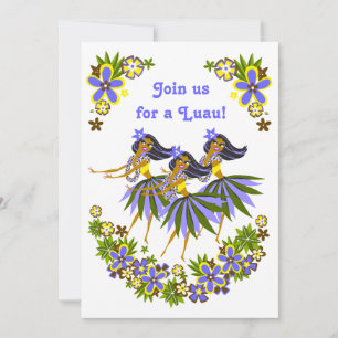 Heavenly Hula Luau & BBQ Invitations