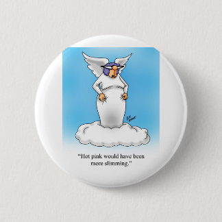 Heavenly Humor Angel Cartoon Gift! Pinback Button
