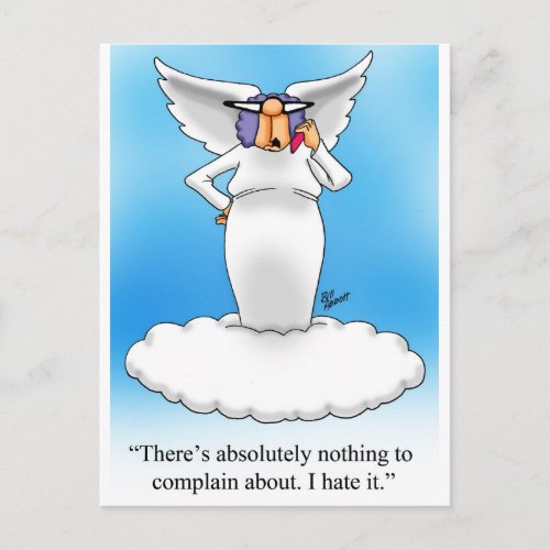 Heavenly Humor Angel Cartoon Gift Postcard