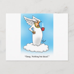 Heavenly Humor Angel Coffee Cartoon Gift! Postcard
