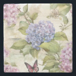 Heavenly Hydrangea Harmony Stone Coaster<br><div class="desc">Heavenly Hydrangea Harmony: Butterfly-Kissed Collection in Shades of Purple, Green, and Beige. Embark on a journey into a garden of tranquility with our 'Heavenly Hydrangea Harmony' Collection. Enveloped in the soothing hues of purple, green, and beige, this curated assortment features the ethereal beauty of blue-purple hydrangeas and delicate butterflies. Discover...</div>