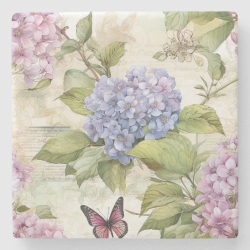 Heavenly Hydrangea Harmony Stone Coaster