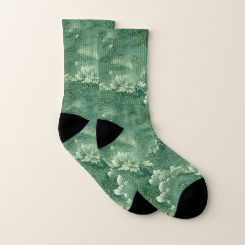Heavenly Jade Pattern Socks