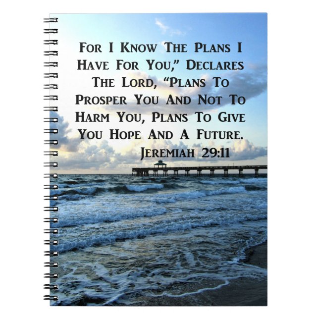 HEAVENLY JEREMIAH 29:11 SCRIPTURE DESIGN NOTEBOOK (Front)