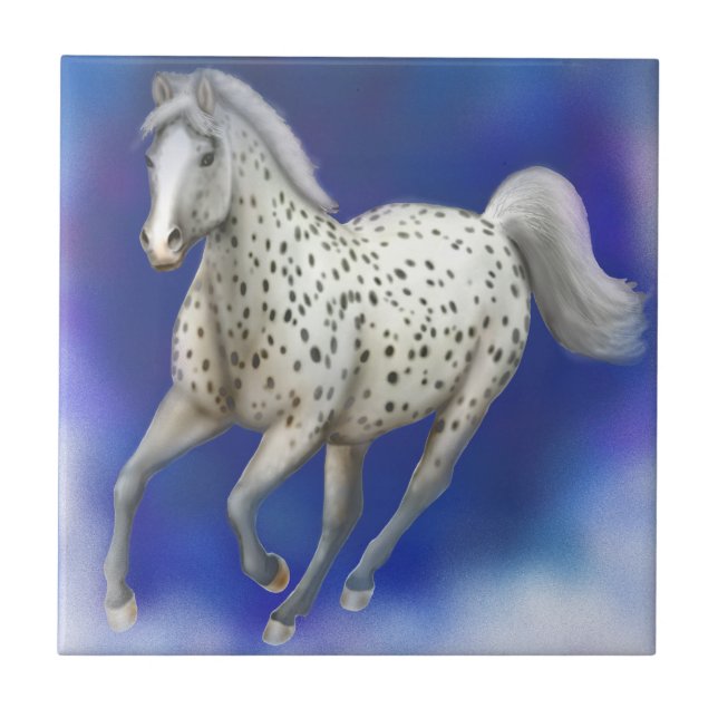 Heavenly Leopard Appaloosa Horse Tile (Front)