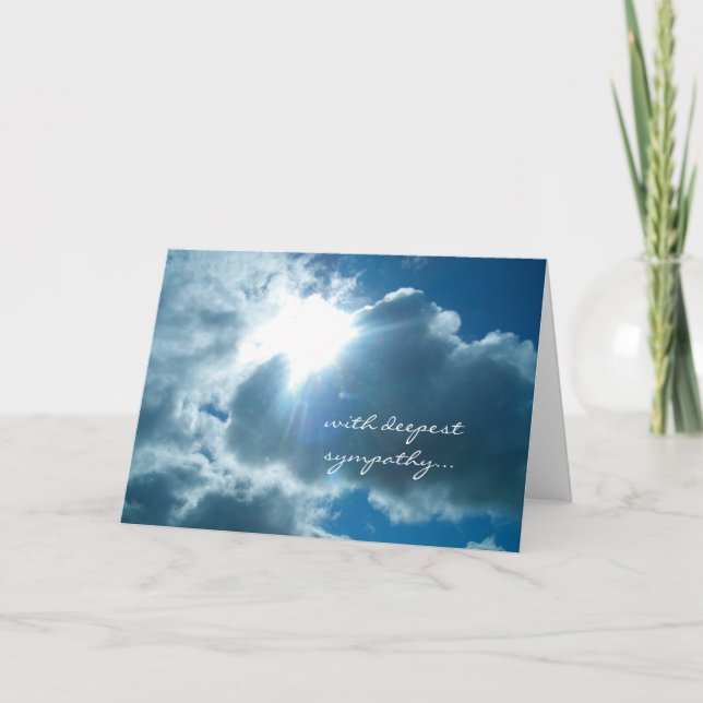 Heavenly light sympathy card (Front)
