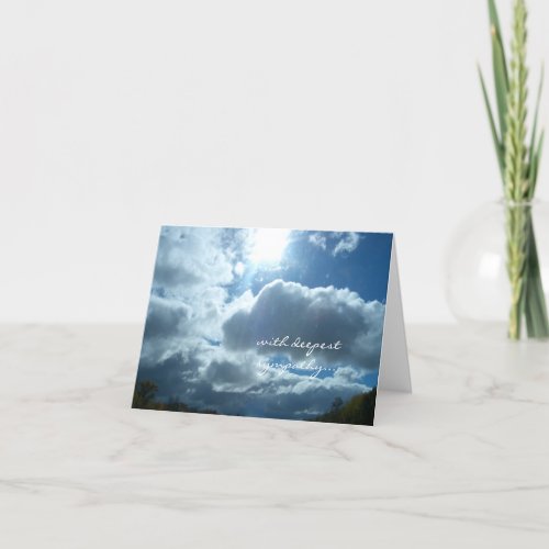 Heavenly light sympathy card