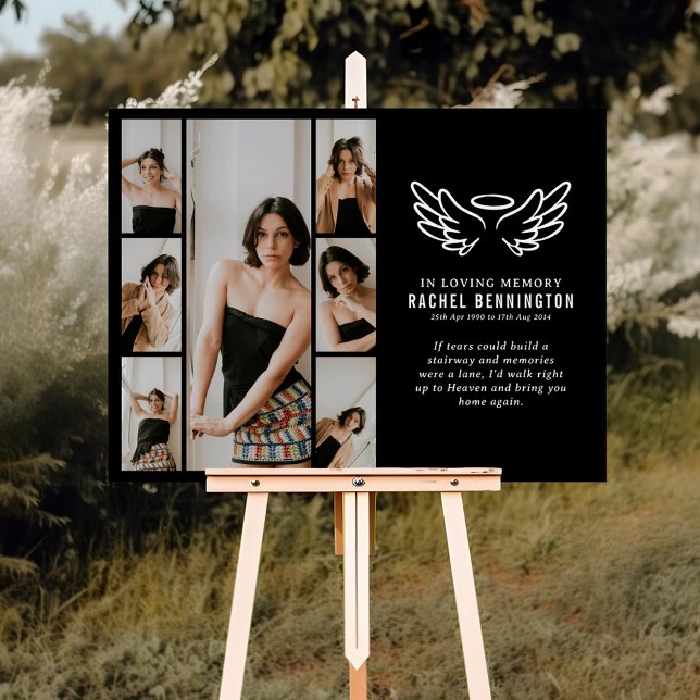 Heavenly Memorial Tribute Photo Grid Foam Board (Creator Uploaded)