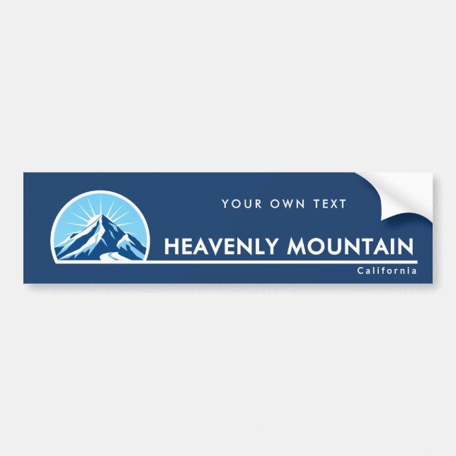 Heavenly Mountain California mount ski resort Bumper Sticker (Front)