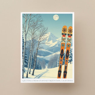 Heavenly Mountain California ski vacation Postcard