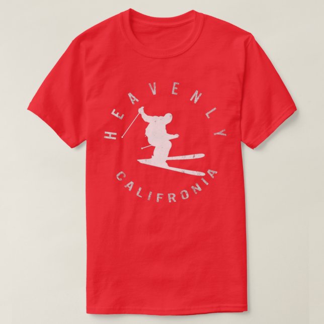 Heavenly Mountain Ski Resort Skiing Gift T-Shirt (Design Front)