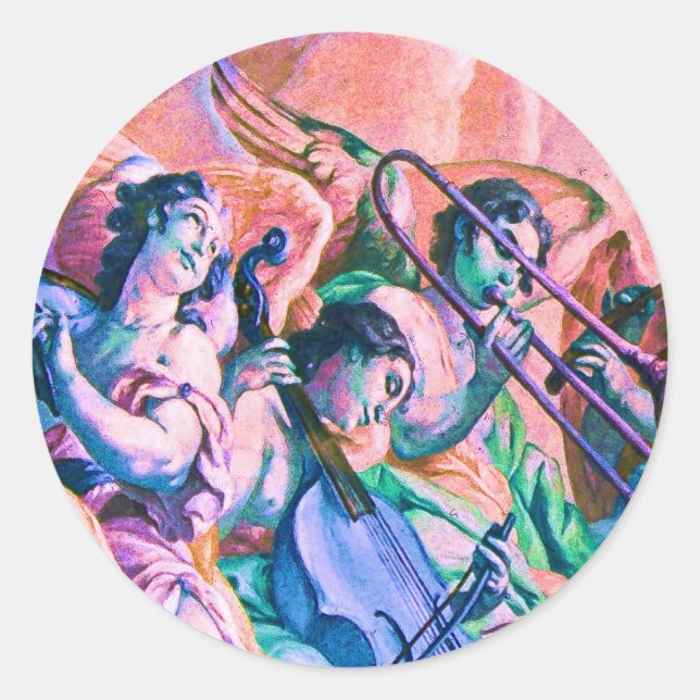 Heavenly Music Band Classic Round Sticker (Front)