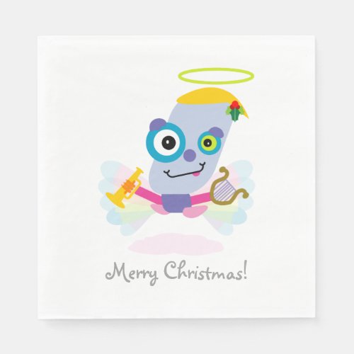 Heavenly Pastel Christmas Angel Kawaii Cartoon Napkins