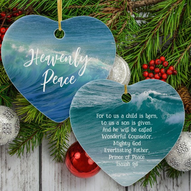 Heavenly Peace Scripture Christmas Ornament (Creator Uploaded)