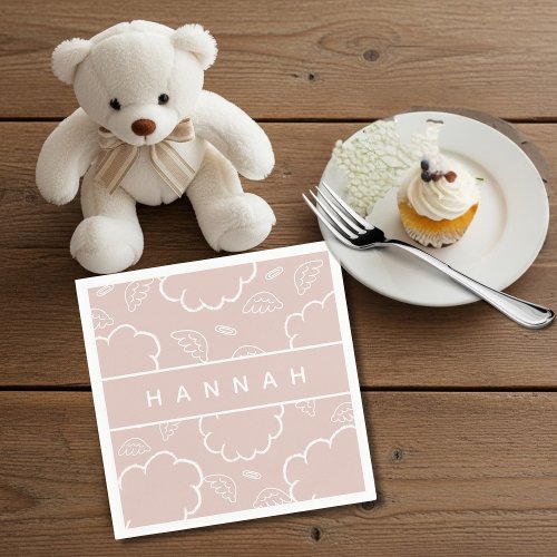 Heavenly Personalized Angel Halo Cloud  Pink  
