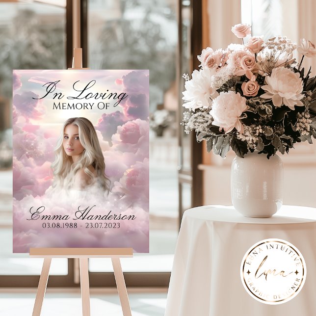 Heavenly Pink Clouds Memorial Sign (Creator Uploaded)