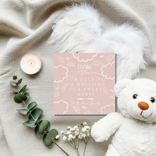 Heavenly Pink  Labor & Delivery NICU Hospital   Thank You Card