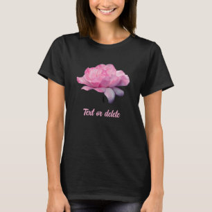 Heavenly Pink Rose Floral Nature Personalized T-Shirt