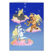 Heavenly Poodle Angels Card (Front)