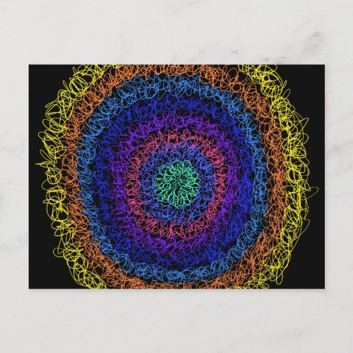 Heavenly portal Modern Prophetic Abstract Art Postcard