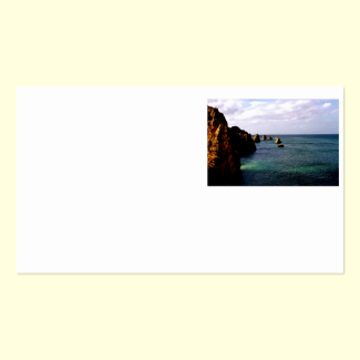 Heavenly Portugal Ocean - Teal & Azure Double-Sided Standard Business Cards (Pack Of 100)