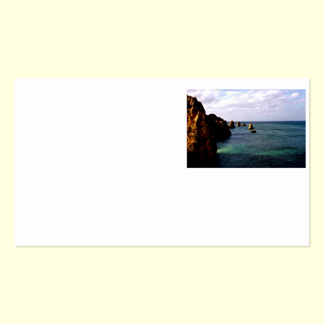 Heavenly Portugal Ocean - Teal & Azure Double-Sided Standard Business Cards (Pack Of 100)
