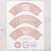Heavenly Princess Cupcake Wraps & Toppers (Front)