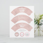 Heavenly Princess Cupcake Wraps & Toppers (Standing Front)