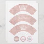 Heavenly Princess Cupcake Wraps & Toppers (Front/Back)