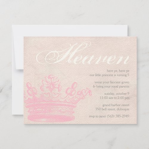Heavenly Princess Invitations