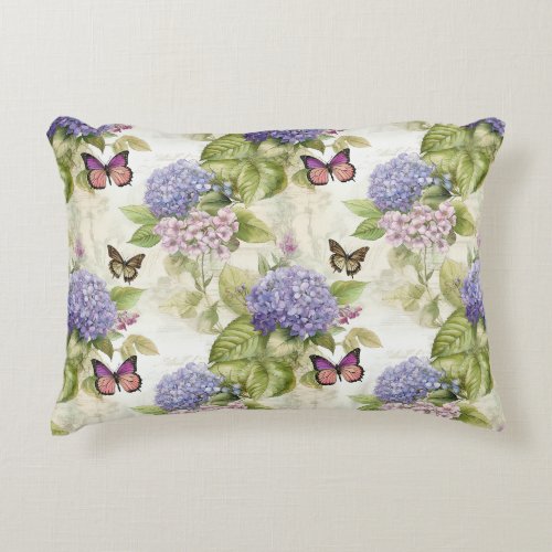 Heavenly Purple Hydrangea Harmony   Accent Pillow