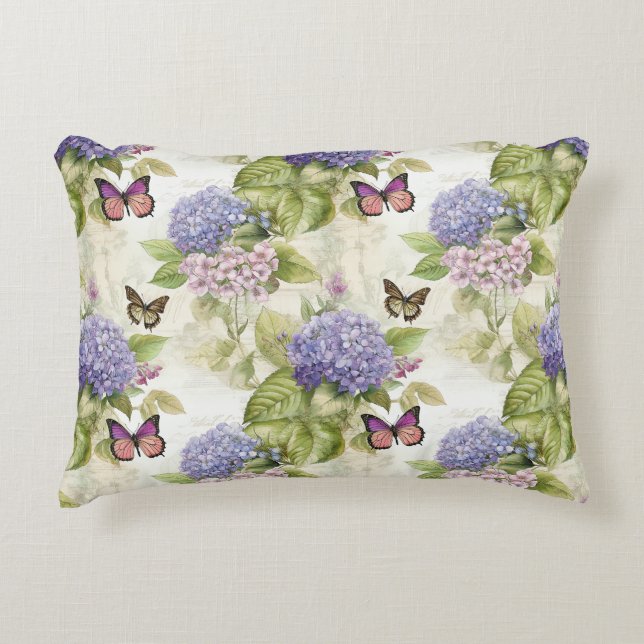 Heavenly Purple Hydrangea Harmony   Accent Pillow (Front)