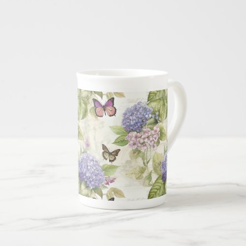 Heavenly Purple Hydrangea Harmony   Bone China Mug