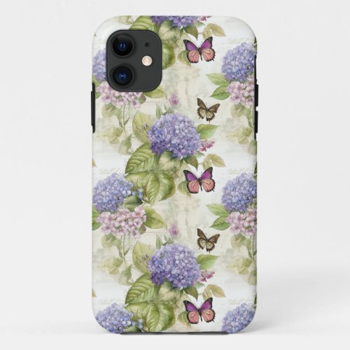 Heavenly Purple Hydrangea Harmony iPhone 11 Case