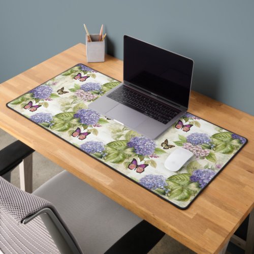 Heavenly Purple Hydrangea Harmony Desk Mat