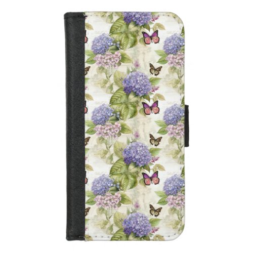 Heavenly Purple Hydrangea Harmony iPhone 87 Wallet Case