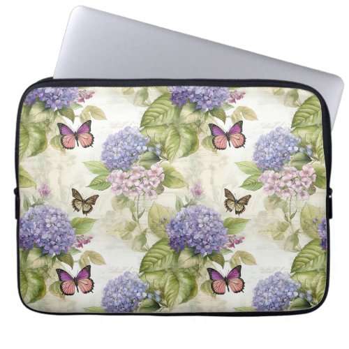 Heavenly Purple Hydrangea Harmony Laptop Sleeve