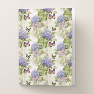 Heavenly Purple Hydrangea Harmony Pocket Folder